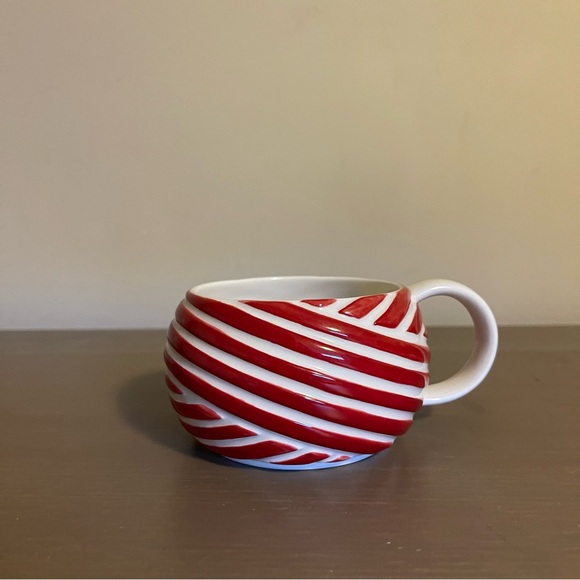 Starbucks Red and White Candy Cane Ceramic Coffee Mug - Picture 2 of 7